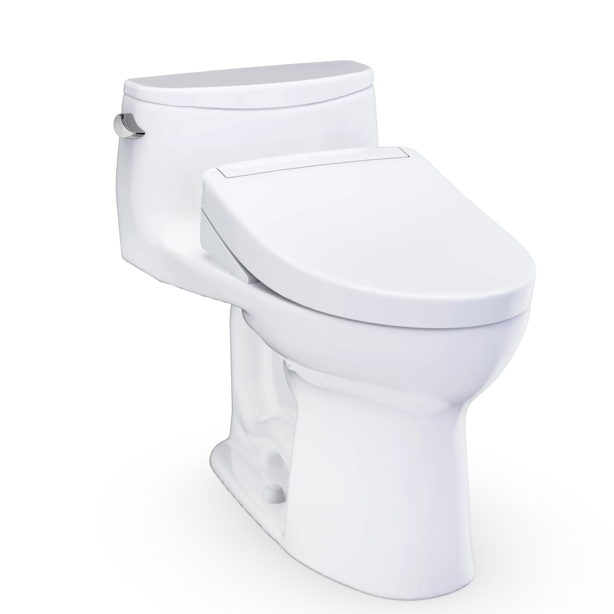 toto TOTO Nexus Cotton White Elongated Chair Height Bidet Toilet 12-in